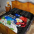 Philippines Independence Day Quilt Bed Set Philippines Eagle and Sampaguita Jasmine Yakan Tribal