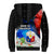 Philippines Independence Day Sherpa Hoodie Philippines Eagle and Sampaguita Jasmine Yakan Tribal