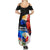 Philippines Independence Day Summer Maxi Dress Philippines Eagle and Sampaguita Jasmine Yakan Tribal