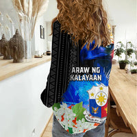 Philippines Independence Day Women Casual Shirt Philippines Eagle and Sampaguita Jasmine Yakan Tribal