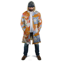 Hawaiian and Japanese Culture Together Cloak Palaka Japanese Art and Tropical Motif Tribal Patchwork