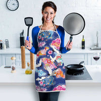 Hawaiian and Japanese Culture Together Apron Hawaiian Archipelago Shape Sea Animals LT03 - Polynesian Pride