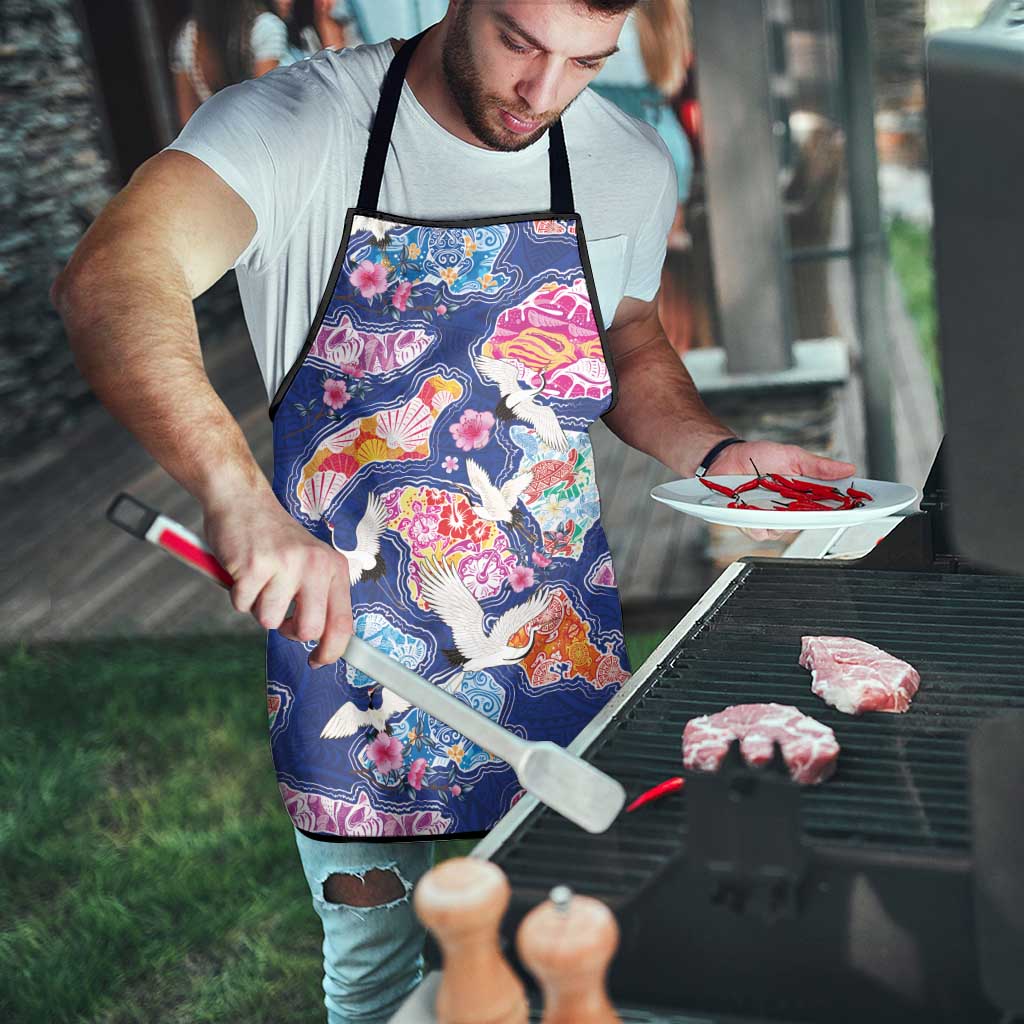 Hawaiian and Japanese Culture Together Apron Hawaiian Archipelago Shape Sea Animals LT03 - Polynesian Pride