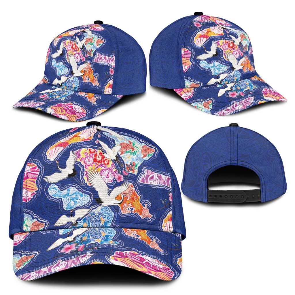 Hawaiian and Japanese Culture Together Classic Cap Hawaiian Archipelago Shape Sea Animals LT03 - Polynesian Pride