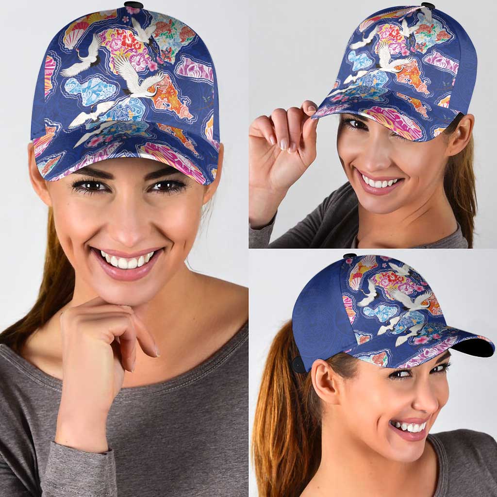 Hawaiian and Japanese Culture Together Classic Cap Hawaiian Archipelago Shape Sea Animals LT03 - Polynesian Pride
