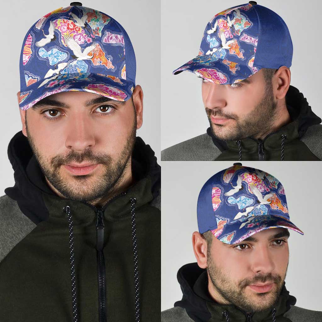 Hawaiian and Japanese Culture Together Classic Cap Hawaiian Archipelago Shape Sea Animals LT03 - Polynesian Pride