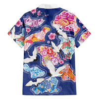 Hawaiian and Japanese Culture Together Family Matching Off The Shoulder Long Sleeve Dress and Hawaiian Shirt Hawaiian Archipelago Shape Sea Animals LT03 - Polynesian Pride