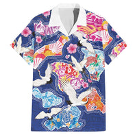Hawaiian and Japanese Culture Together Family Matching Summer Maxi Dress and Hawaiian Shirt Hawaiian Archipelago Shape Sea Animals LT03 Dad's Shirt - Short Sleeve Multicolor - Polynesian Pride