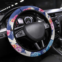 Hawaiian and Japanese Culture Together Steering Wheel Cover Hawaiian Archipelago Shape Sea Animals