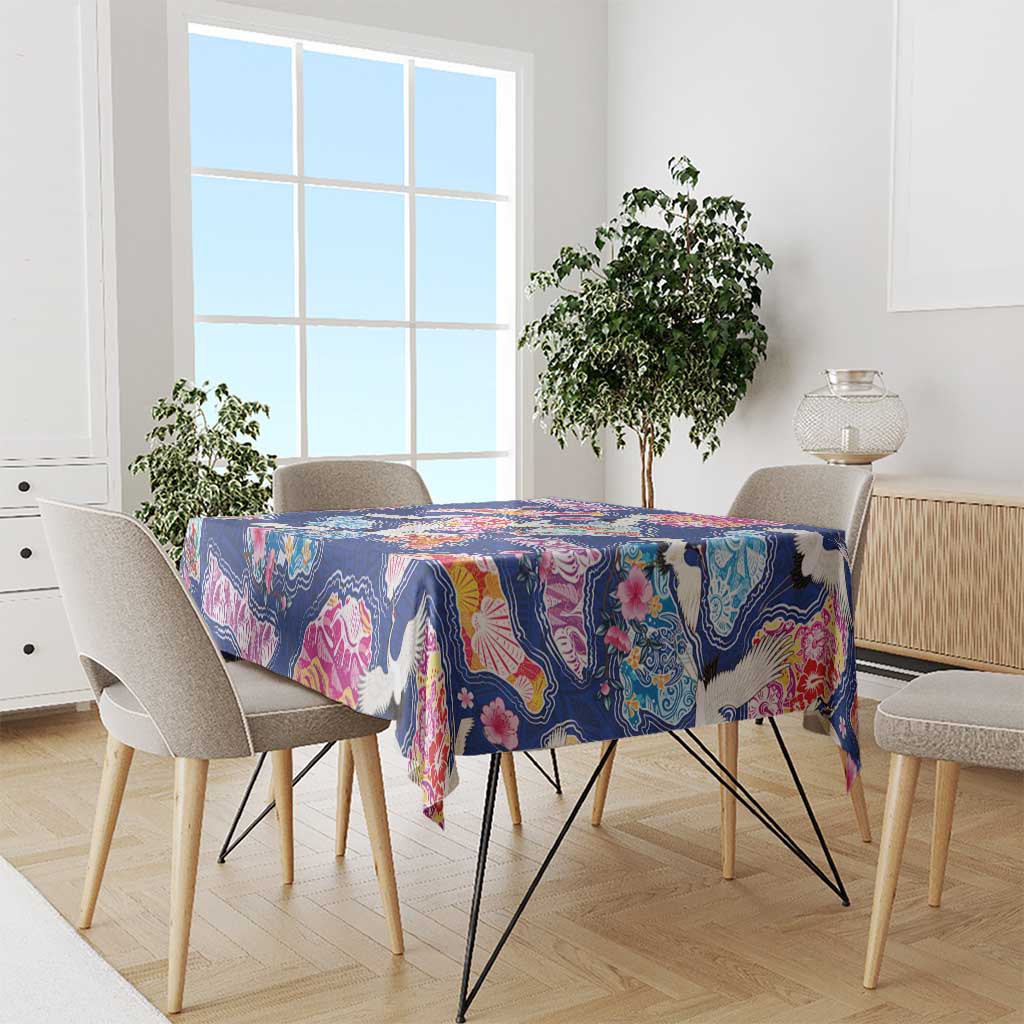 Hawaiian and Japanese Culture Together Tablecloth Hawaiian Archipelago Shape Sea Animals LT03 - Polynesian Pride