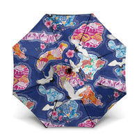 Hawaiian and Japanese Culture Together Umbrella Hawaiian Archipelago Shape Sea Animals