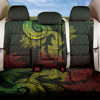 New Zealand Sea Animals with Maori Tribal Tattoo Back Car Seat Cover Shark Manta Ray with Silver Fern Reggae