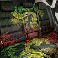 New Zealand Sea Animals with Maori Tribal Tattoo Back Car Seat Cover Shark Manta Ray with Silver Fern Reggae