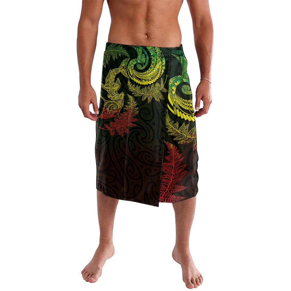 New Zealand Sea Animals with Maori Tribal Tattoo Lavalava Shark Manta Ray with Silver Fern Reggae