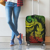New Zealand Sea Animals with Maori Tribal Tattoo Luggage Cover Shark Manta Ray with Silver Fern Reggae