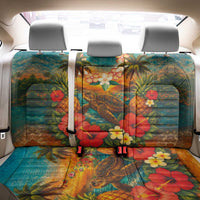 Hawaiian Turtles on Beach Back Car Seat Cover with Pineapple Tropical Plant and Lei LT03 - Polynesian Pride