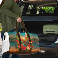 Hawaiian Turtles on Beach Travel Bag with Pineapple Tropical Plant and Lei LT03 - Polynesian Pride