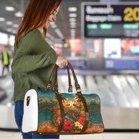 Hawaiian Turtles on Beach Travel Bag with Pineapple Tropical Plant and Lei LT03 - Polynesian Pride