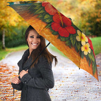 Hawaiian Turtles on Beach Umbrella with Pineapple Tropical Plant and Lei LT03 - Polynesian Pride