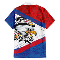 American Samoa Flag Day Family Matching Mermaid Dress and Hawaiian Shirt Polynesian Art Geometric with Flag Brush Style LT03 - Polynesian Pride