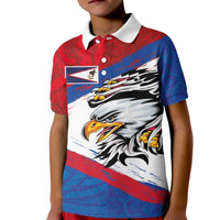 American Samoa Flag Day Kid Polo Shirt Polynesian Art Geometric with Flag Brush Style LT03 Kid Multicolor - Polynesian Pride