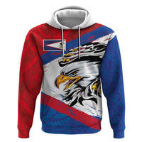 American Samoa Flag Day Zip Hoodie Polynesian Art Geometric with Flag Brush Style LT03 Pullover Hoodie Multicolor - Polynesian Pride