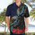 New Zealand Maori Hongi Culture Hawaiian Shirt Tui Bird Pohutukawa and Polynesian Pattern