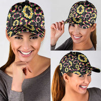 Hawaiian Kakau Tattoo Leis and Palaka Pattern Classic Cap Traditional Aloha Tribal Black Color LT03 - Polynesian Pride