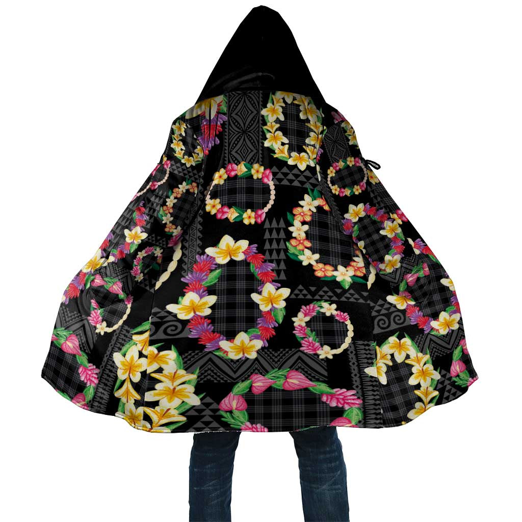 Hawaiian Kakau Tattoo Leis and Palaka Pattern Cloak Traditional Aloha Tribal Black Color LT03 Unisex Black - Polynesian Pride