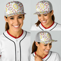 Hawaiian Kakau Tattoo Leis and Palaka Pattern Baseball Net Cap Traditional Aloha Tribal White Color LT03 - Polynesian Pride