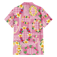 Hawaiian Leis Family Matching Tank Maxi Dress and Hawaiian Shirt Kakau Tattoos and Palaka Pastel Pink Color