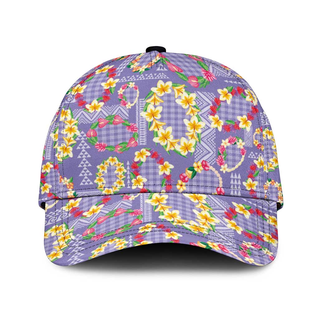 Hawaiian Leis Classic Cap Kakau Tattoos and Palaka Pastel Purple Color LT03 Universal Fit Purple - Polynesian Pride