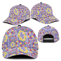 Hawaiian Leis Classic Cap Kakau Tattoos and Palaka Pastel Purple Color LT03 - Polynesian Pride