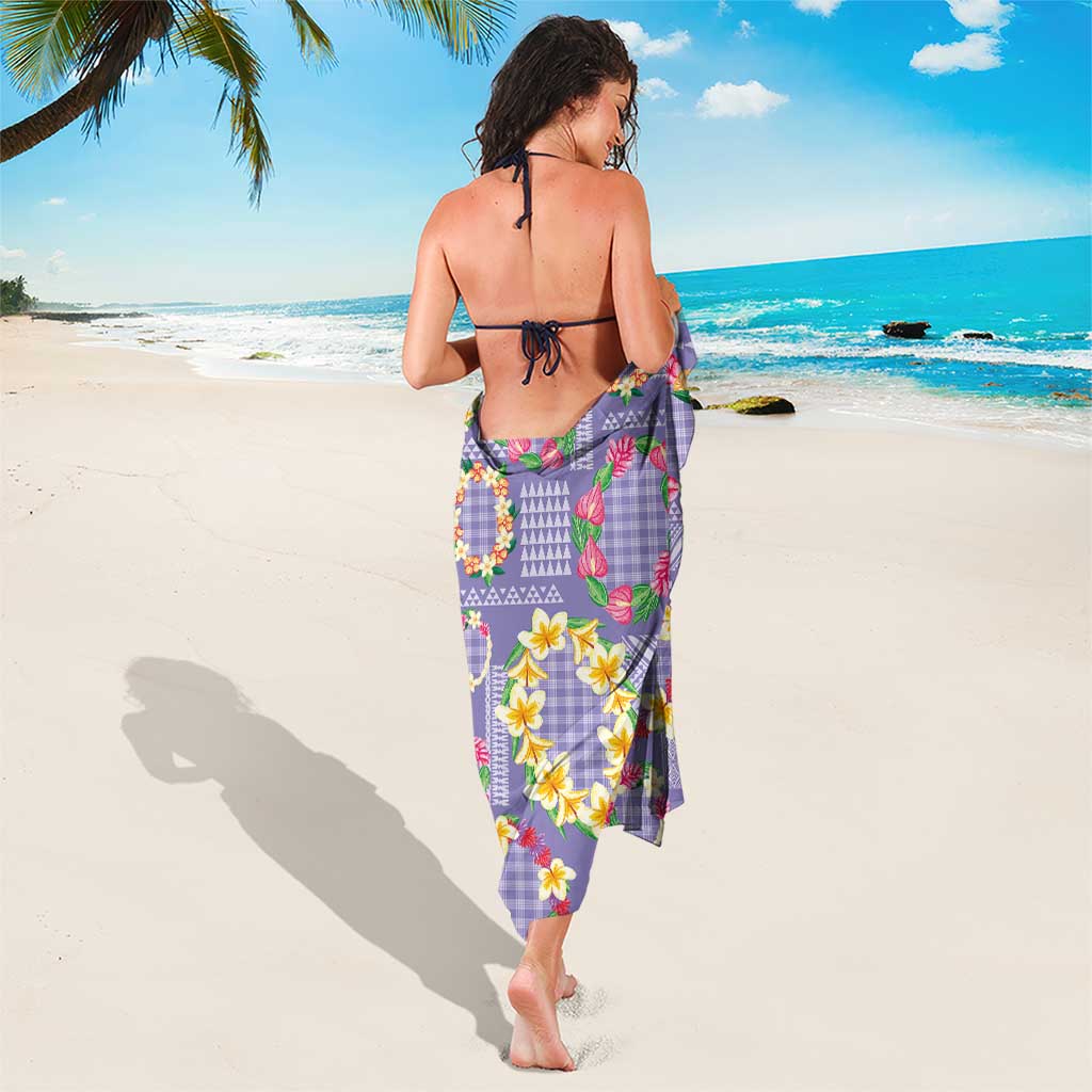 Hawaiian Leis Sarong Kakau Tattoos and Palaka Pastel Purple Color LT03 - Polynesian Pride