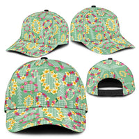 Hawaiian Leis Classic Cap Kakau Tattoos and Palaka Pastel Green Color