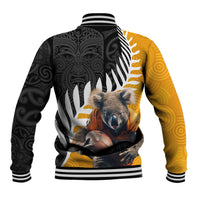 New Zealand and Australia Rugby Baseball Jacket Koala and Maori Warrior Together