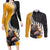 New Zealand and Australia Rugby Couples Matching Long Sleeve Bodycon Dress and Long Sleeve Button Shirt Koala and Maori Warrior Together