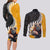 New Zealand and Australia Rugby Couples Matching Long Sleeve Bodycon Dress and Long Sleeve Button Shirt Koala and Maori Warrior Together
