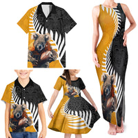 New Zealand and Australia Rugby Family Matching Tank Maxi Dress and Hawaiian Shirt Koala and Maori Warrior Together