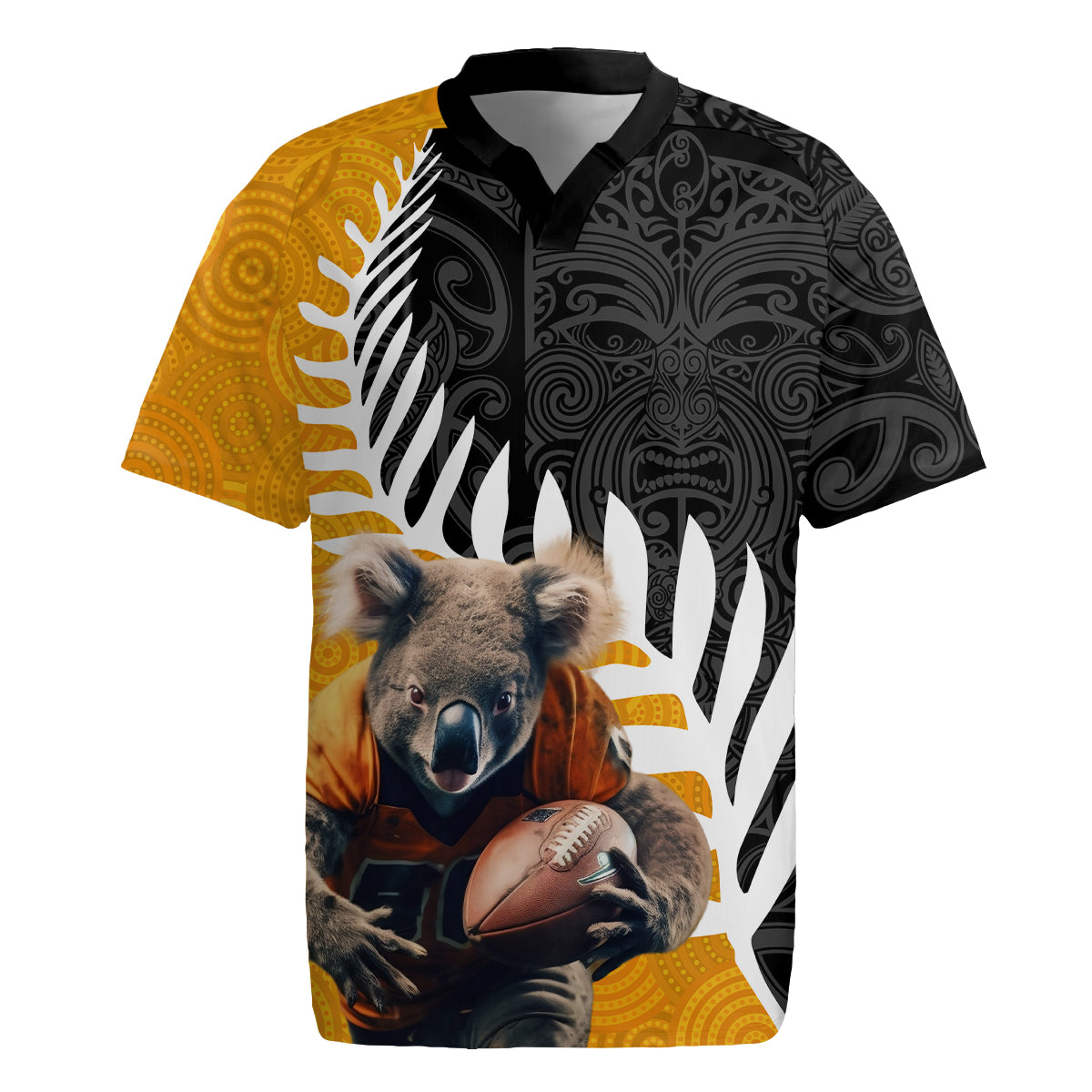 New Zealand and Australia Rugby Rugby Jersey Koala and Maori Warrior Together