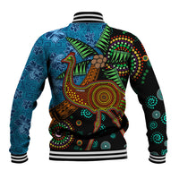 Fiji and Australia Baseball Jacket Palm Tree and Abogirinal Emu