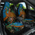 Fiji and Australia Car Seat Cover Palm Tree and Abogirinal Emu