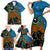 Fiji and Australia Family Matching Short Sleeve Bodycon Dress and Hawaiian Shirt Palm Tree and Abogirinal Emu