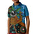 Fiji and Australia Kid Polo Shirt Palm Tree and Abogirinal Emu