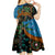 Fiji and Australia Kid Short Sleeve Dress Palm Tree and Abogirinal Emu