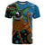 Fiji and Australia T Shirt Palm Tree and Abogirinal Emu