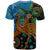 Fiji and Australia T Shirt Palm Tree and Abogirinal Emu
