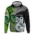 New Zealand Koru Natural Hoodie Manaia and Silver Fern Maori Pattern