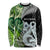 New Zealand Koru Natural Long Sleeve Shirt Manaia and Silver Fern Maori Pattern