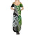 New Zealand Koru Natural Summer Maxi Dress Manaia and Silver Fern Maori Pattern